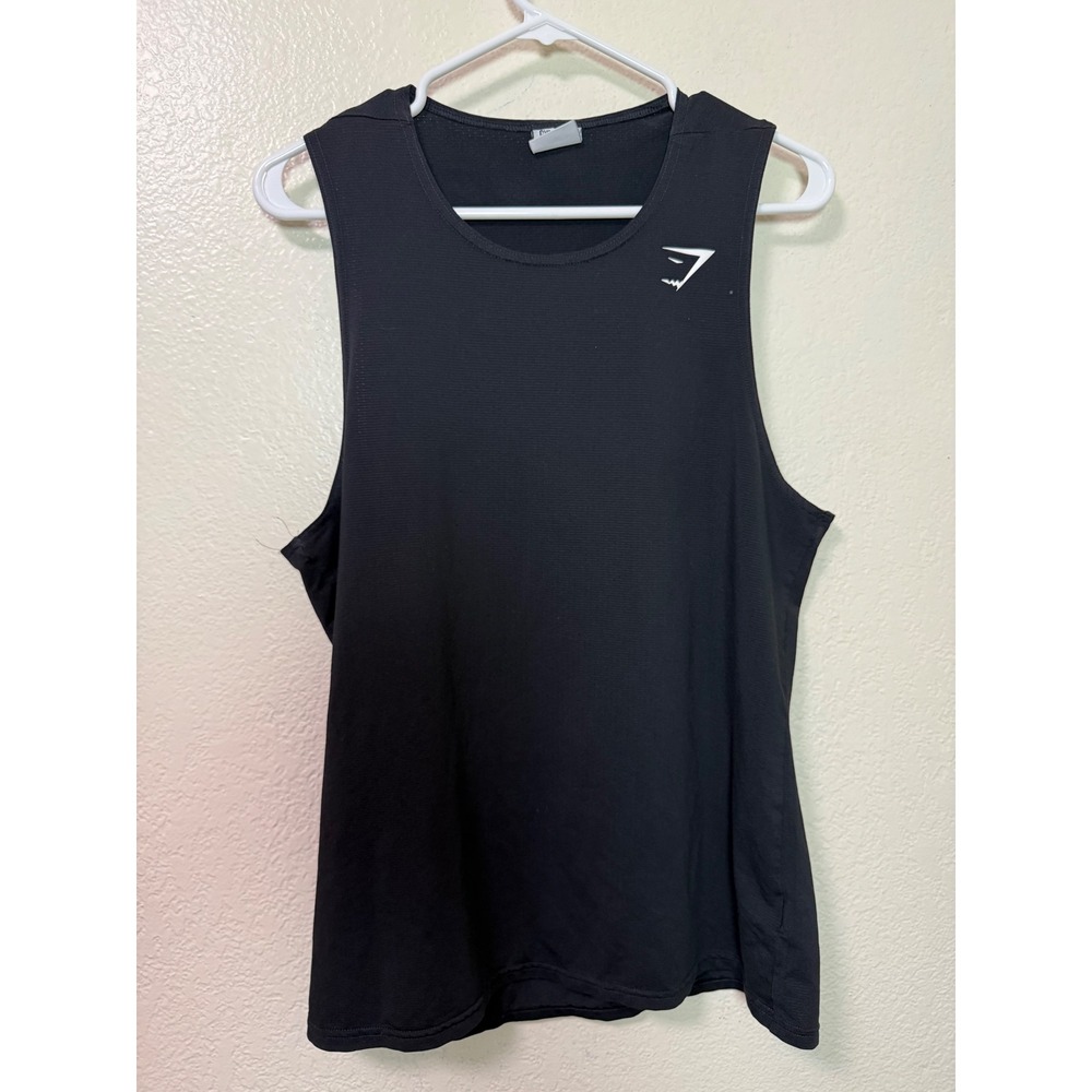 Gymshark Mens Arrival Sleeveless Activewear Tank Top Black Size M